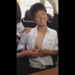 【ゲイ動画】とある中学校の休み時間にノンケの中学生が乳首を筆で刺激されてくすぐったさと気持ち良さを感じる様子！